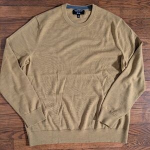 Banana Republic Mustard Yellow Pullover Merino Wool Men's Sweater XL